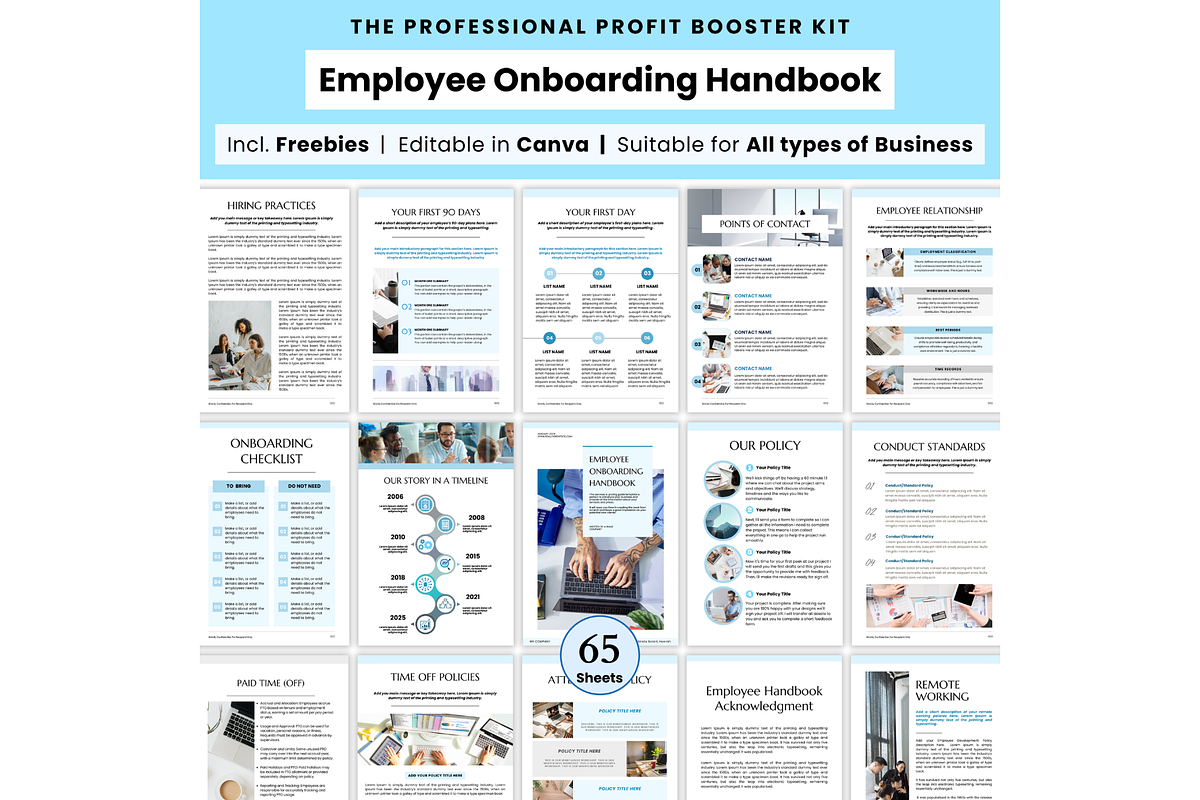Employee Onboarding Canva Template