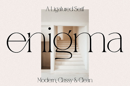 Enigma A Classy Ligatured Serif, a Serif Font by Prestige Artsy Studio
