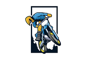 motocross vector illustration