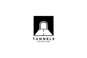 Black Tunnels Ways Modern Logo