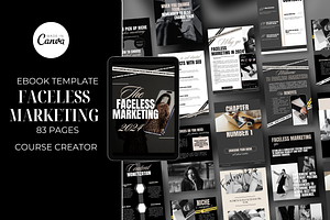 faceless marketing canva ebook black