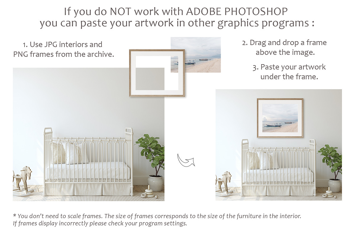 MODERN FARMHOUSE NURSERY mockups, a Poster Template by MyHomeMockups (Photo 11 of 12)