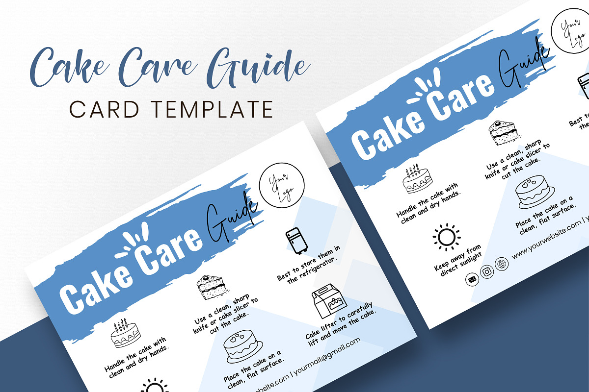 Cake Care Guide Editable Template, a Templates & Theme by Snapybiz (Photo 6 of 17)