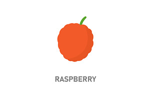 Raspberry fruit illustration. Bright, a Food Illustration by GraphiShop