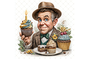 Birthday Man Clipart JPG, an Illustration by Memories By Lea (Thumbnail 13 of 19)