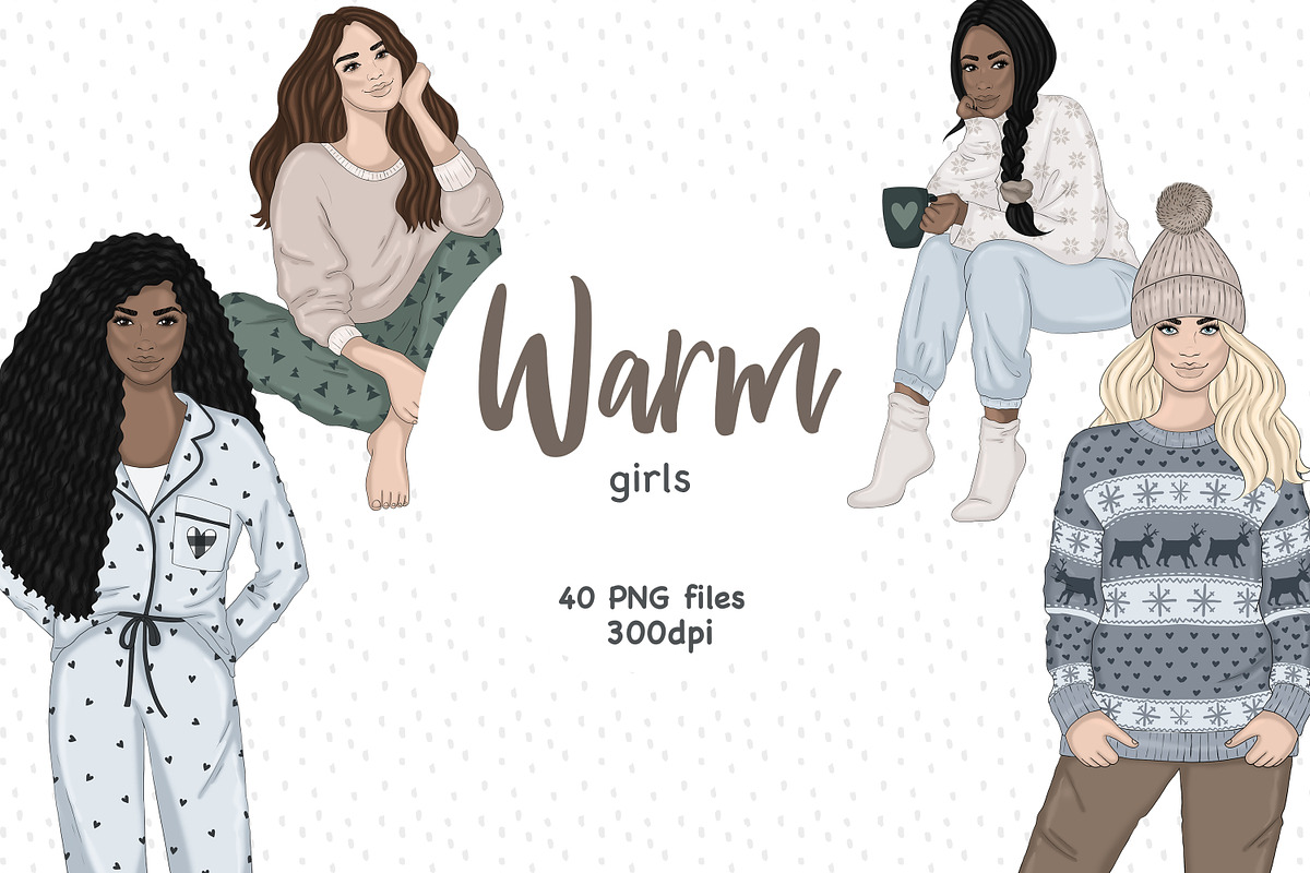 Warm Girls Clipart, a Person Illustration by GlamArtZhanna (Photo 1 of 4)