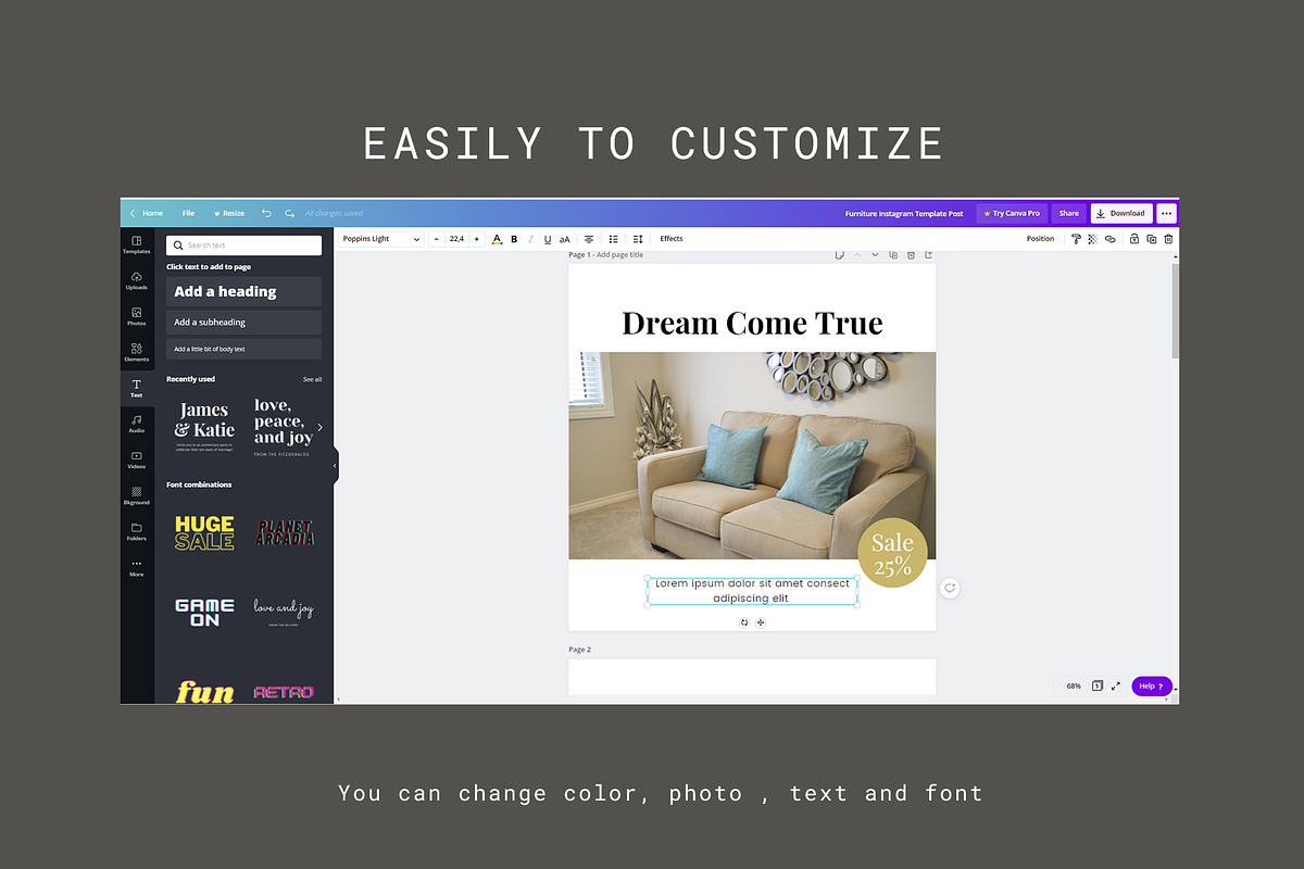 Canva Instagram Template Furnita, a Social Media Template by Lythcreative (Photo 6 of 6)