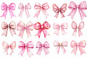 Pink Bow Clipart, Watercolor pngBow, an Illustration by Watercolor design (Thumbnail 2 of 4)