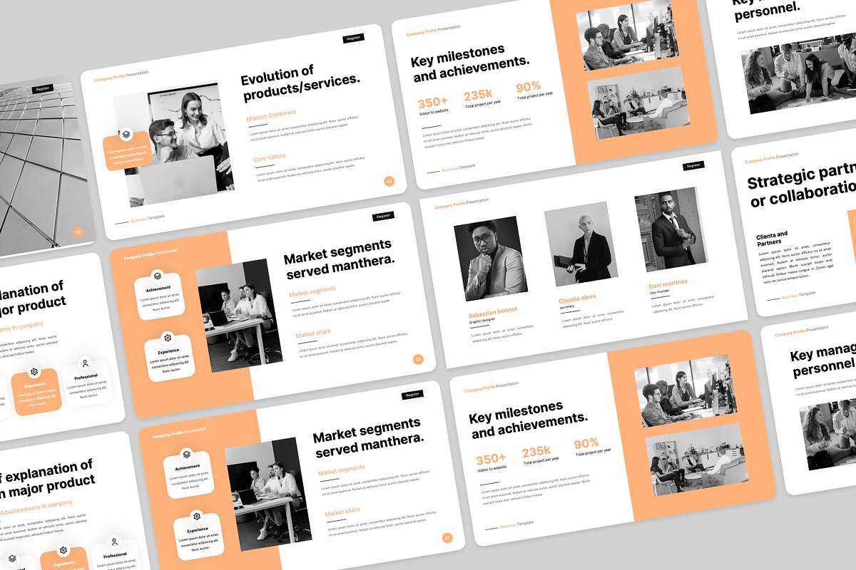 Company Profile Google Slide, a Presentation Template by Annora Studio (Photo 2 of 5)