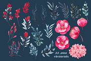 Hortensia - Watercolor floral bundle, an Illustration by Charushella (Thumbnail 5 of 7)