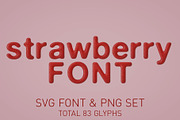 Strawberry Bitmap Font & PNGs, a Sans Serif Font by Creative Graphics (Thumbnail 1 of 6)