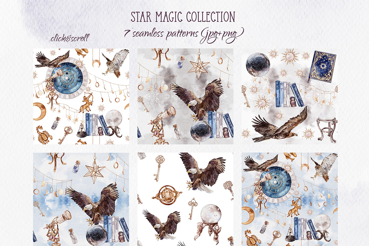 Star Magic Watercolor Collection, a Decorative Illustration by Yakovleva Margarita (Photo 5 of 11)