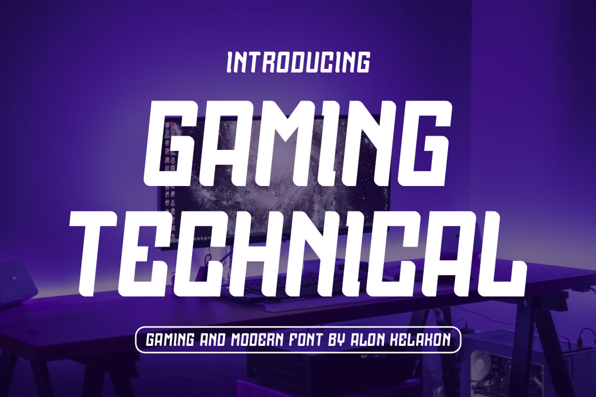 Gaming Technical, a Sans Serif Font by alon kelakon (Photo 1 of 6)