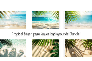 Tropical Beach Backgrounds Bundle, a Holiday Photo by VetalStock