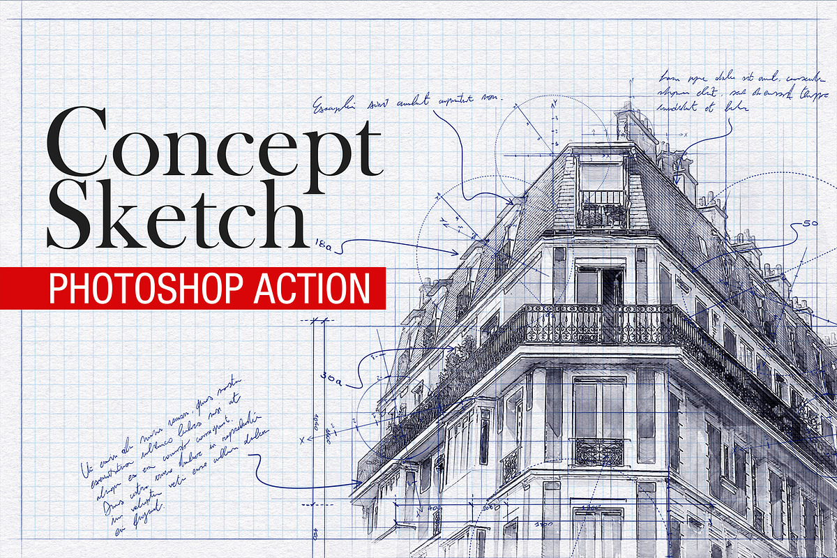 Concept Sketch Photoshop Action, an Action Add-On by Blacknull (Photo 1 of 12)