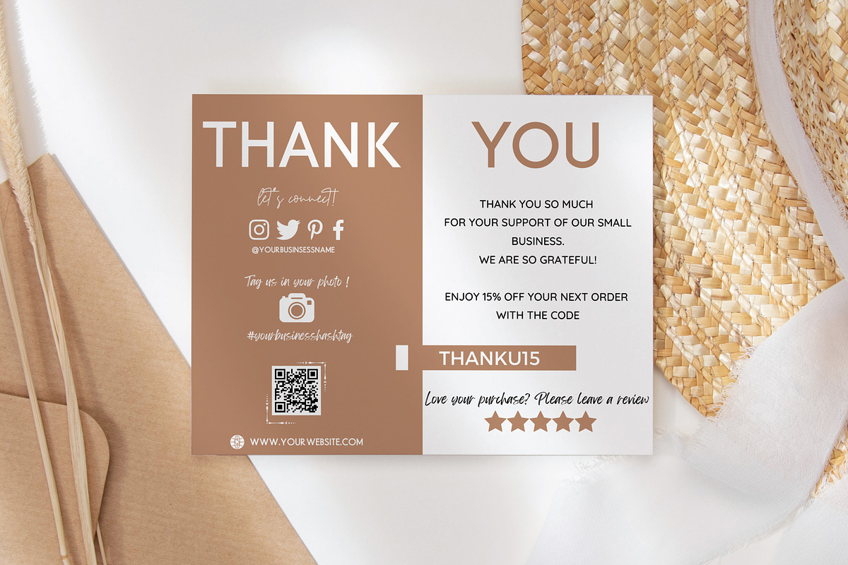 Thank You Card Template Bundle Canva, a Templates & Theme by Mrxking (Photo 5 of 23)
