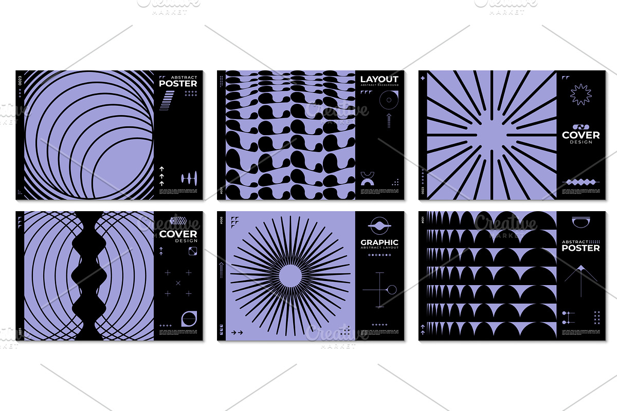 Abstract geometric posters, a Decorative Illustration by Vector Tradition