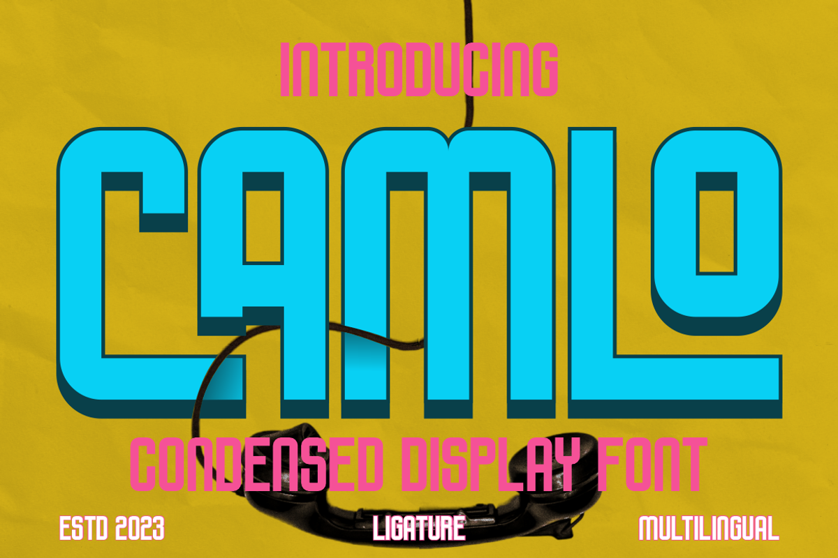 Camlo - A Modern Condensed Font, a Sans Serif Font by Marvadesign (Photo 1 of 7)