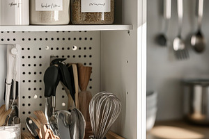 Minimalist White Tiny Pantry Closet, an Architecture Photo by Virgo Studio
