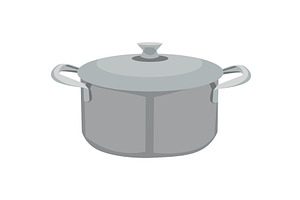 Metal pan vector icon isolated on, an Illustration by Sky Pics Studio