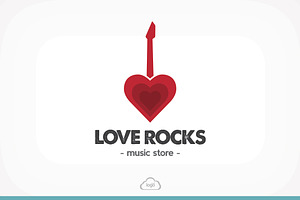 Love Rocks Logo Template