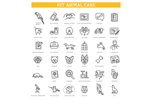 Veterinarian icons set, an Object Illustration by Tettygreen