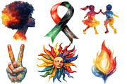 Minimalist Juneteenth Clipart, an Illustration by Designworld (Thumbnail 4 of 6)
