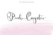 Pink Coyotes, a Script Font by individuel (Thumbnail 1 of 6)