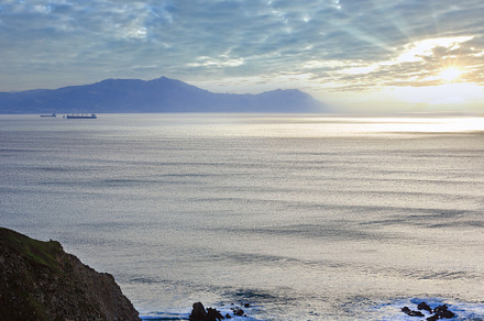 Summer ocean coastline view in Barrika town (Spain)., a Nature Photo by YuriyB