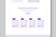 Modern Landing Page Wireframe, a Wireframe Template by MightyDesign (Thumbnail 5 of 9)