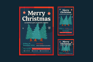 Merry Christmas Pine - Flyer