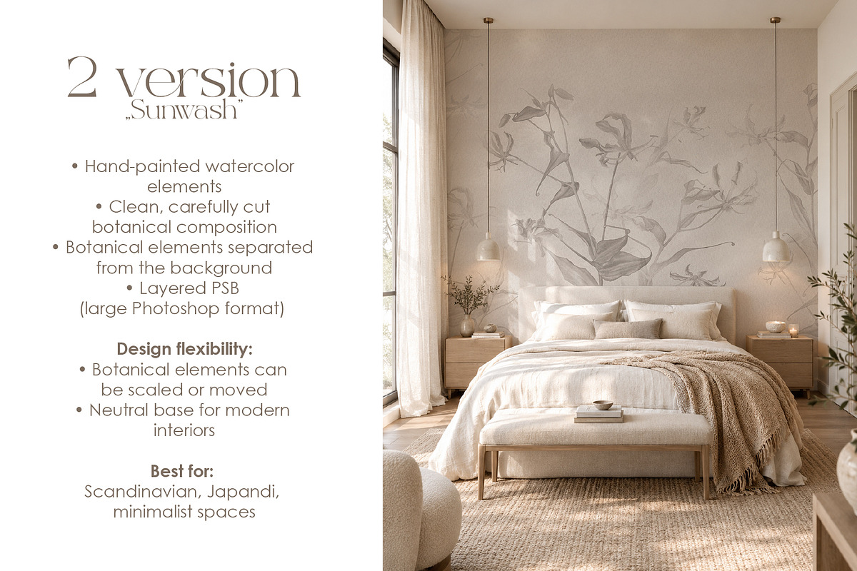 Glorioza floral wall mural, a Wallpaper Graphic by Timofi Art (Photo 8 of 18)