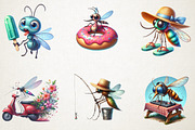 Summer Mosquitoes Clipart, an Illustration by RobertsArt (Thumbnail 5 of 5)