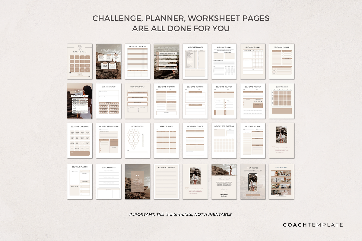Self Care Planner Journal Template, a Marketing Template by COACHTEMPLATE (Photo 8 of 13)