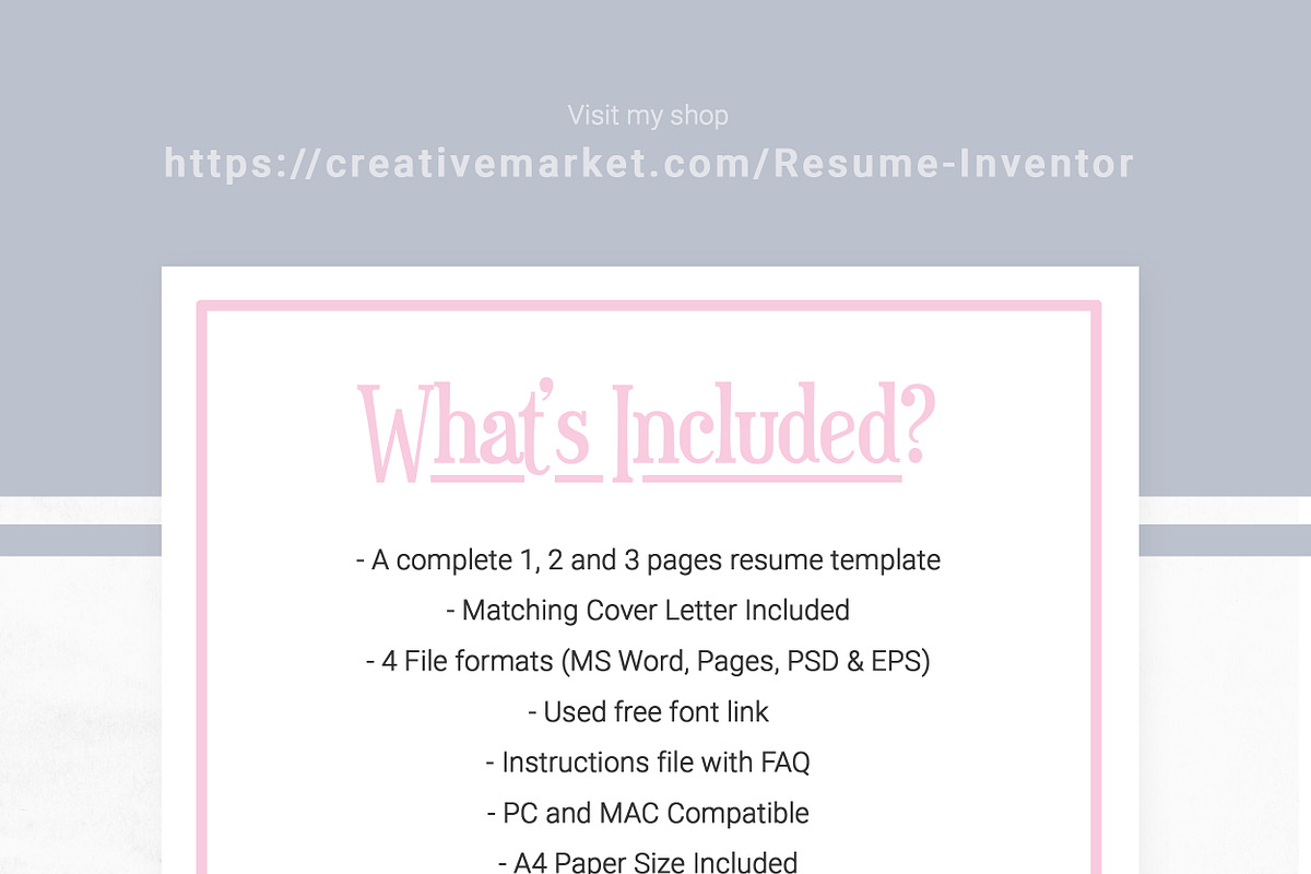 Cool & Creative CV / Resume Design, a Resume Template by ResumeInventor (Photo 6 of 6)