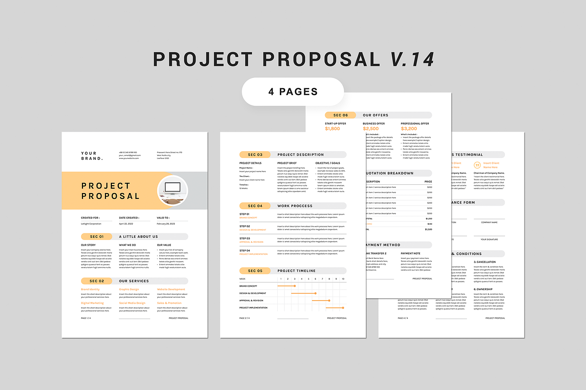 Proposal Bundle | MS Word & Indesign, a Stationery Template by Leaflove (Photo 15 of 16)