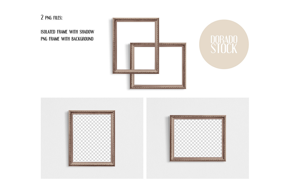 Isolated Old Frames Mockup, a Print Template by Dorado Stock (Photo 4 of 7)