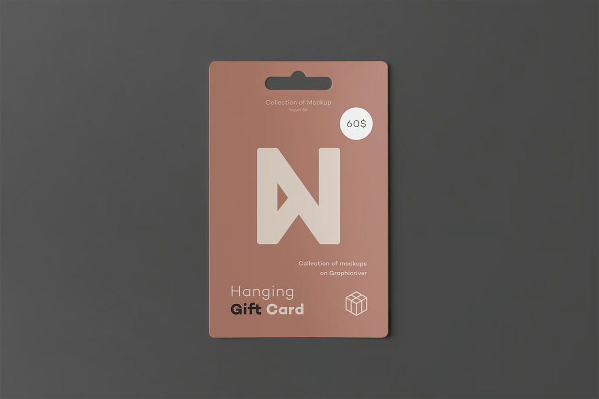 Hanging Gift Card Mock-up, an Advertising Mockup by zippypixelstudio (Photo 2 of 13)