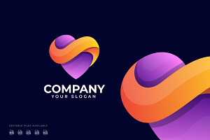 Love Gradient Color Logo