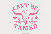 Can't Be Tamed PNG, Western Skull, an Illustration by SharpMarketplace (Thumbnail 1 of 9)