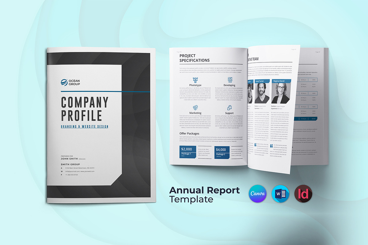 Canva Company Profile, a Brochure Template by DesignDevisers (Photo 1 of 6)