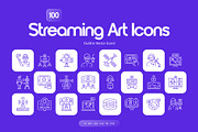Streaming Art Icon Set, an Outline Icon by Prosymbols (Thumbnail 1 of 7)