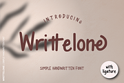 Writtelone - Simple Handwritten Font, a Font by zamjumps (Thumbnail 1 of 9)