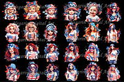 Watercolor 4th of July Clipart, an Object Graphic by Negarin Digital Art (Thumbnail 4 of 11)