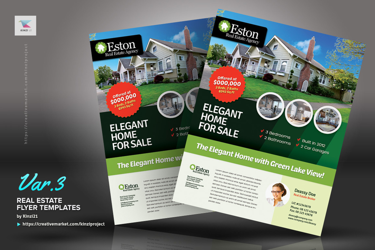 Real Estate Flyer Templates, a Flyer Template by kinzi21 (Photo 4 of 4)