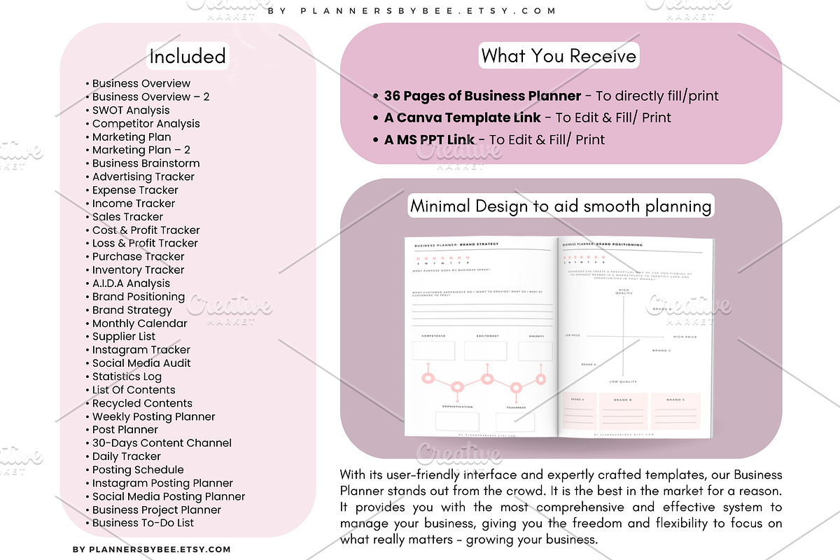 Start-Up / Small Business Planner, a Print Template by PlannersByBee (Photo 5 of 6)