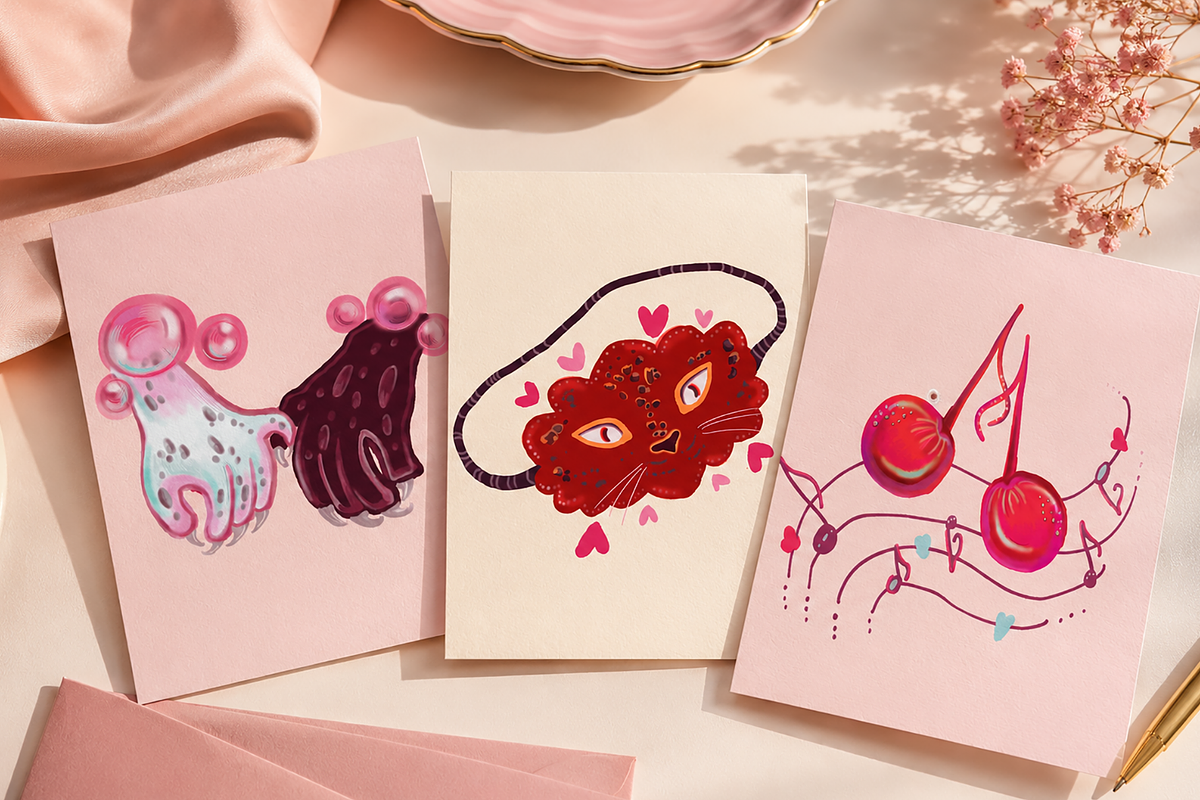 Flirty Valentine Clipart PNG Set, a Decorative Illustration by FaliushViktoriaArtist (Photo 4 of 8)