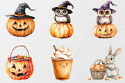 Adorable Halloween Fall Clipart, an Illustration by DreamCafeArt (Thumbnail 3 of 7)