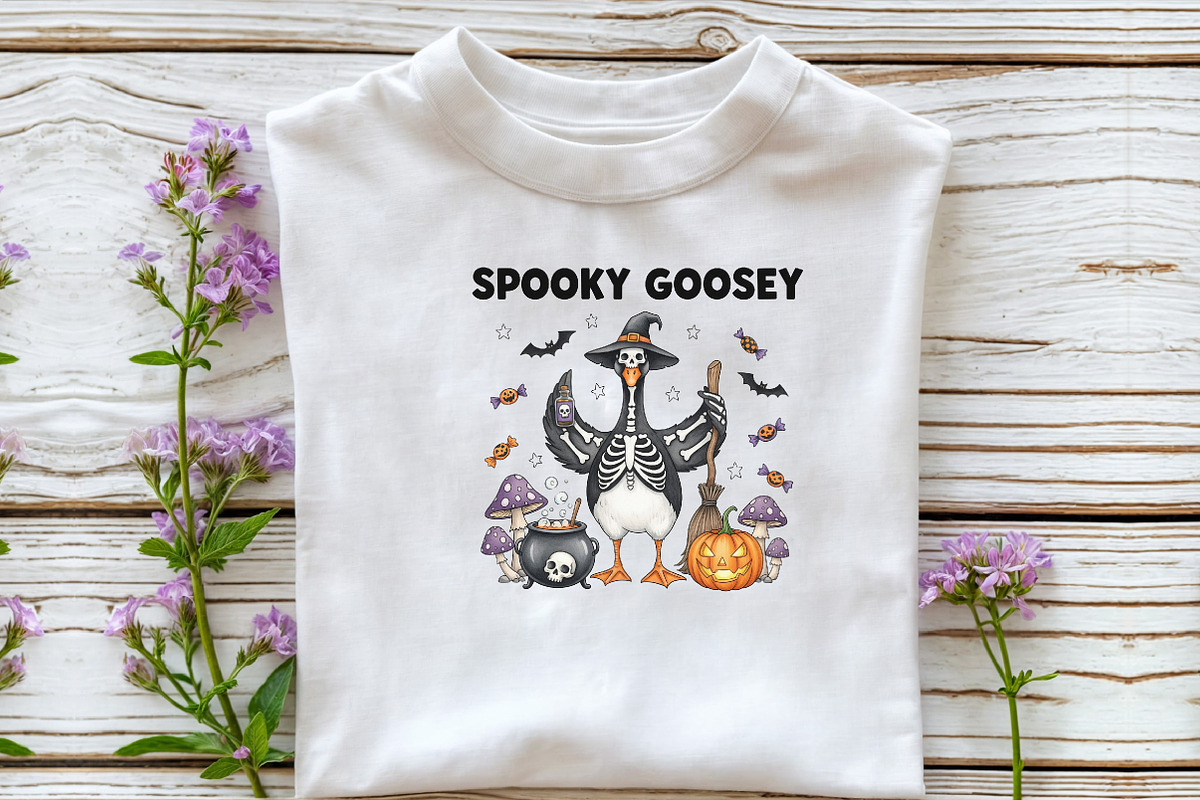 Spooky Goosey,Skeleton Goose Png,Fun, an Illustration by DreamCafeArt (Photo 3 of 7)