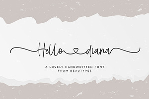 Hello Diana - a lovely handwritten
